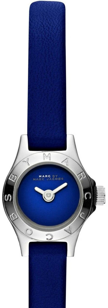 Marc Jacobs Blade Blue Dial Blue Leather Strap Watch for Women - MBM1342