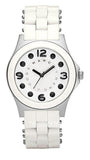 Marc Jacobs Pelly White Dial White Silicone Strap Watch for Women - MBM2503