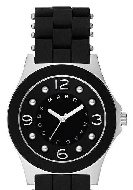 Marc Jacobs Pelly Black Dial Black Silicone Strap Watch for Women - MBM2541
