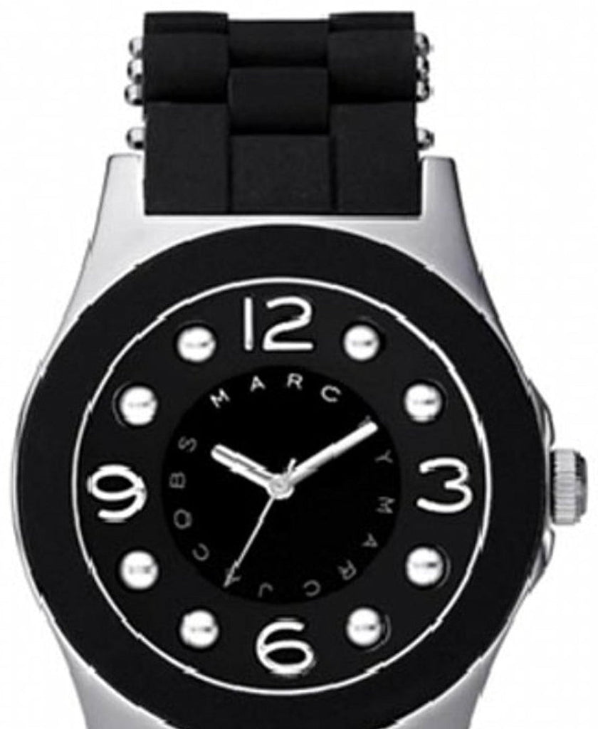 Marc Jacobs Pelly Black Dial Black Silicone Strap Watch for Women - MBM2544
