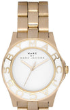 Marc Jacobs Blade White Dial Gold Steel Strap Watch for Women - MBM3050
