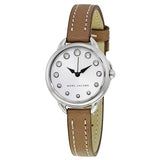 Marc Jacobs Betty White Dial Brown Leather Strap Watch for Women - MJ1480