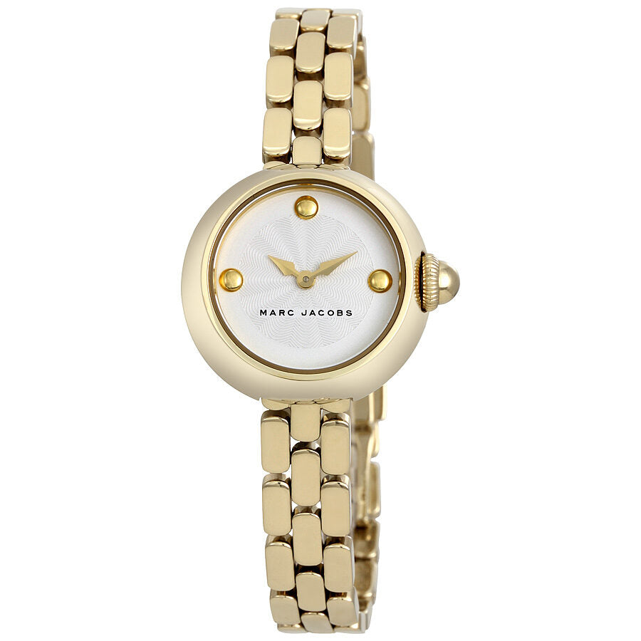 Marc Jacobs Courtney White Dial Gold Steel Strap Watch for Women - MJ3457