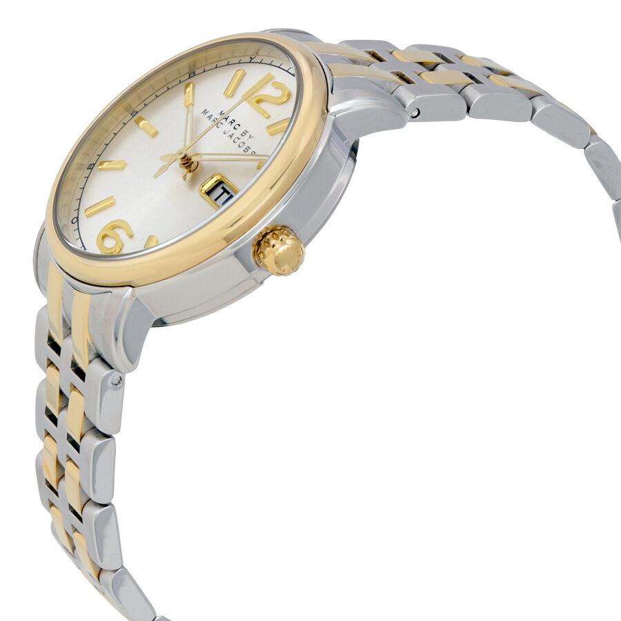 Marc Jacobs Fergus Silver Dial Two Tone Steel Strap Watch for Women - MBM3426