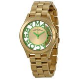 Marc Jacobs Henry Gold Dial Gold Steel Strap Watch for Women - MBM3295
