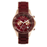 Marc Jacobs Rock Chronograph Red Dial Red Silicone Strap Watch for Women - MBM2596