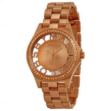 Marc Jacobs Henry Transparent Rose Gold Dial Rose Gold Steel Strap Watch for Women - MBM3339