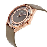 Marc Jacobs Tether Grey Dial Grey Leather Strap Watch for Women - MBM1375