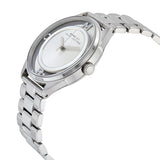 Marc Jacobs Tether Transparent Silver Dial Silver Steel Strap Watch for Women - MBM3416
