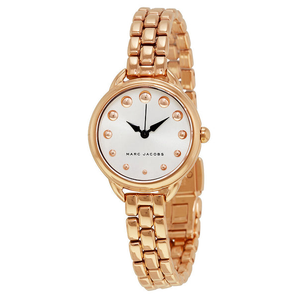 Marc Jacobs Betty White Dial Rose Gold Steel Strap Watch for Women - MJ3496