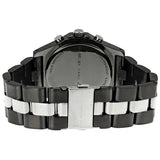 Marc Jacobs Blade Chronograph Black Dial Two Tone Steel Strap Watch for Women - MBM3179