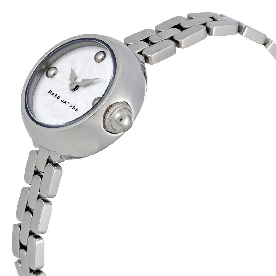 Marc Jacobs Courtney Mother of Pearl White Dial Silver Steel Strap Watch for Women - MJ3459