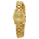 Marc Jacobs Henry Dinky Gold Dial Gold Steel Strap Watch for Women - MBM3199