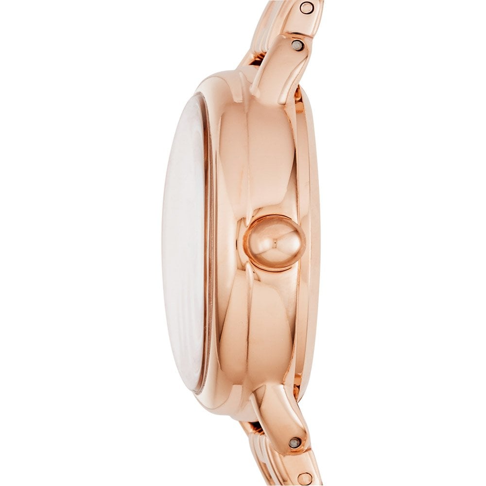 Marc Jacobs Betty White Dial Rose Gold Steel Strap Watch for Women - MJ3496