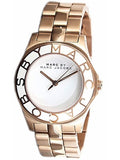 Marc Jacobs Blade White Dial Gold Steel Strap Watch for Women - MBM3050