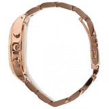 Marc Jacobs Blade Chronograph White Dial Rose Gold Steel Strap Watch for Women - MBM3082