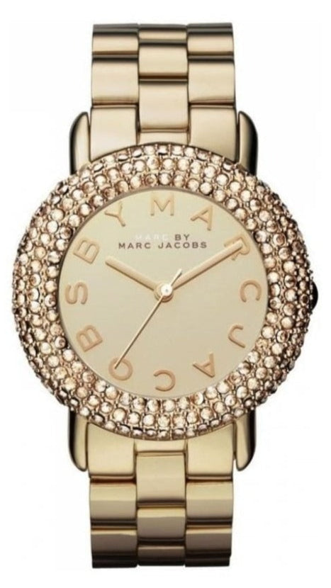 Marc Jacobs Marci Gold Dial Gold Steel Strap Watch for Women - MBM3191