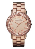 Marc Jacobs Marci Crystals Rose Gold Dial Rose Gold Steel Strap Watch for Women - MBM3192