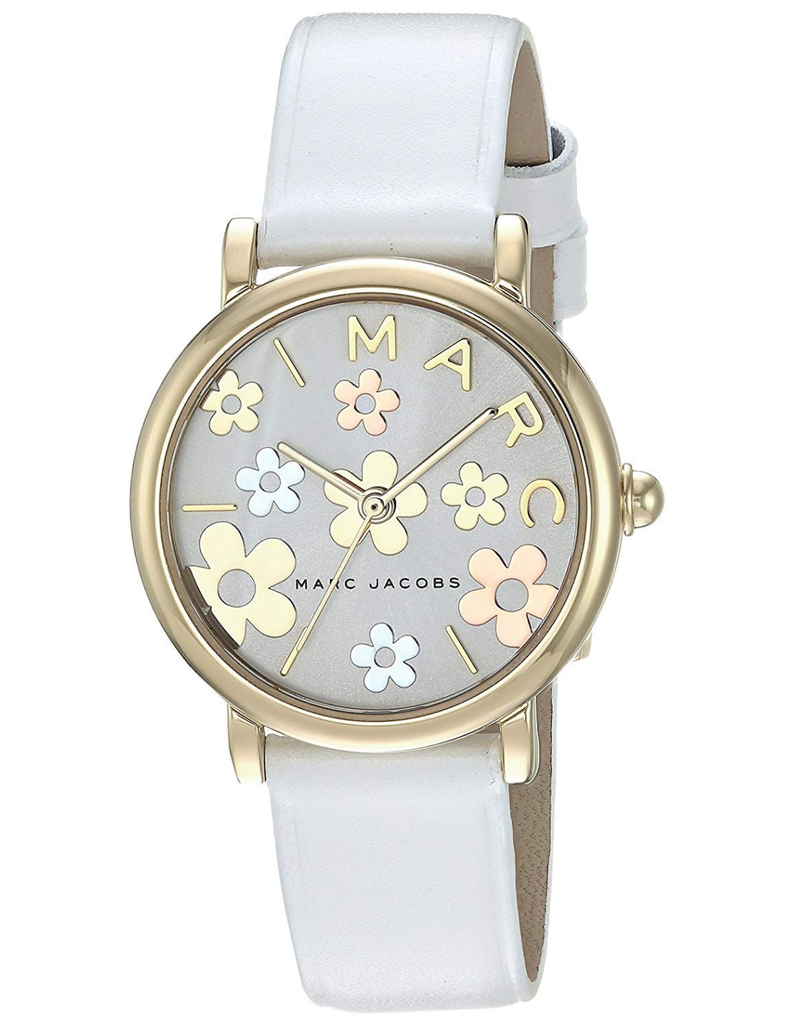 Marc Jacobs Roxy White Dial White Leather Strap Watch for Women - MJ1607