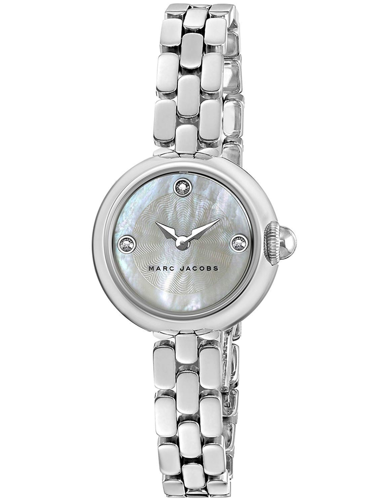 Marc Jacobs Courtney Mother of Pearl White Dial Silver Steel Strap Watch for Women - MJ3459