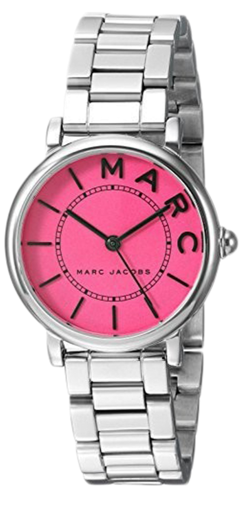 Marc Jacobs Roxy Pink Dial Silver Steel Strap Watch for Women - MJ3528