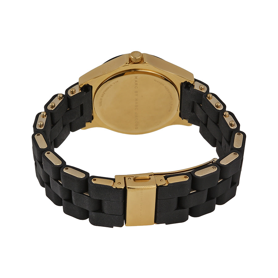 Marc Jacobs Pelly Black Dial Black Silicone Strap Watch for Women - MBM2540