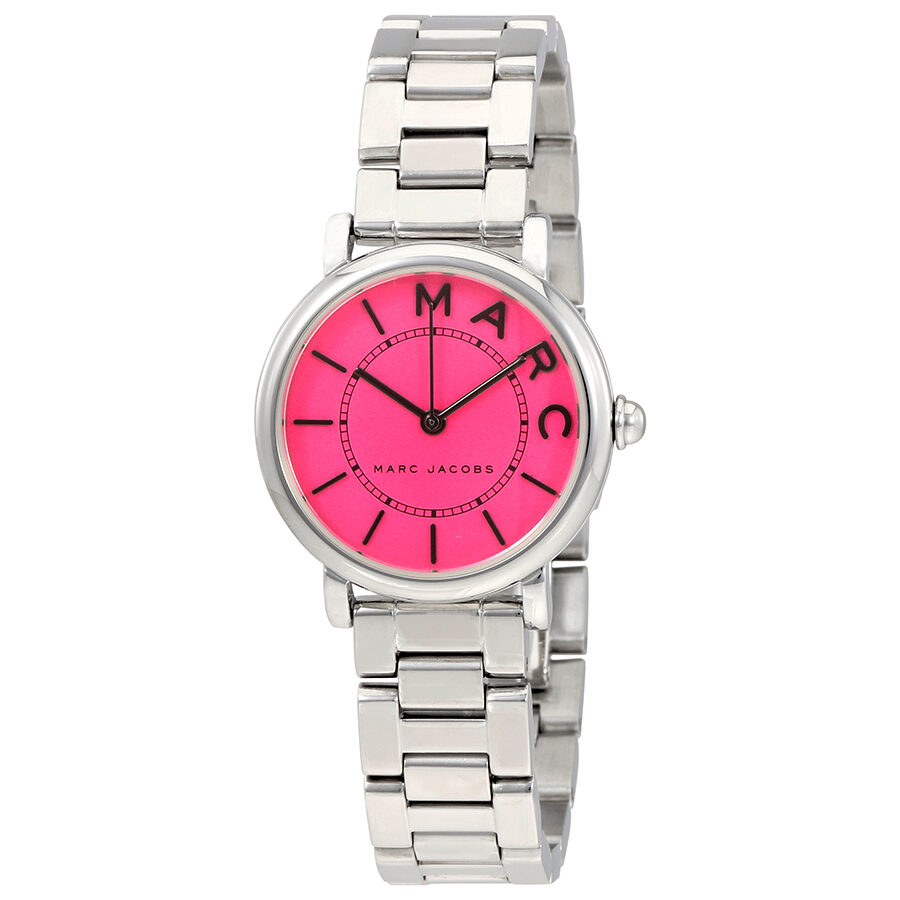 Marc Jacobs Roxy Pink Dial Silver Steel Strap Watch for Women - MJ3528