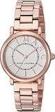 Marc Jacobs Roxy White Dial Rose Gold Steel Strap Watch for Women - MJ3523