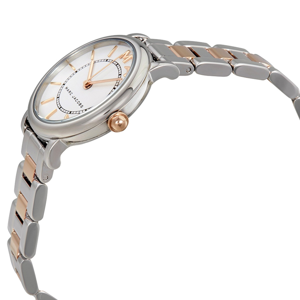 Marc Jacobs Roxy Silver Dial Two Tone Steel Strap Watch for Women - MJ3551
