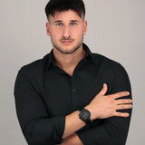 Maserati Stile Chronograph Black Dial Black Steel Strap Watch For Men - R8873642005