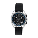 Maserati Trimarano Chronograph Black Dial Black Leather Strap Watch For Men - R8871632001