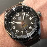 Tag Heuer Autavia Automatic Grey Dial Brown Leather Strap Watch for Men - WBE5114.FC8266