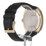 Gucci GG2570 Black Dial Black Leather Strap Watch For Men - YA142310