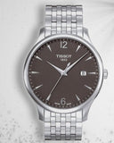 Tissot T Classic Tradition Grey Dial Silver Steel Strap Watch For Men - T063.610.11.067.00