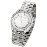 Marc Jacobs Tether Transparent Silver Dial Silver Steel Strap Watch for Women - MBM3412