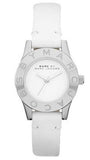 Marc Jacobs Blade White Dial White Leather Strap Watch for Women - MBM1097