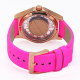 Marc Jacobs Henry Skeleton Pink Dial Pink Leather Strap Watch for Women - MBM1243