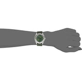 Marc Jacobs Tether Transparent Green Dial Green Leather Strap Watch for Women - MBM1378