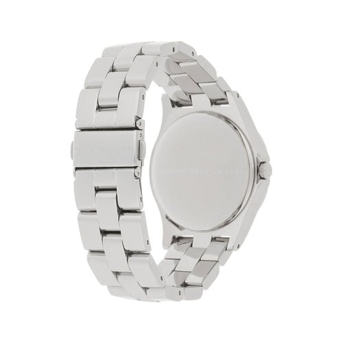 Marc Jacobs Henry Diamonds White Dial Silver Steel Strap Watch for Women - MBM3044