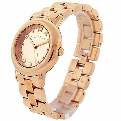 Marc Jacobs Marci Rose Gold Dial Rose Gold Steel Strap Watch for Women - MBM3099