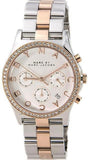 Marc Jacobs Henry Chronograph Silver Dial Two Tone Steel Strap Watch for Women - MBM3106