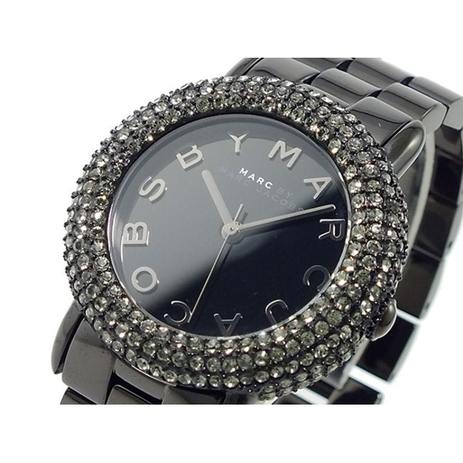 Marc Jacobs Marci Black Dial Black Steel Dial Strap Watch for Women - MBM3193