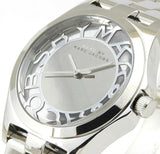 Marc Jacobs Henry Transparent Silver Dial Silver Steel Strap Watch for Women - MBM3205