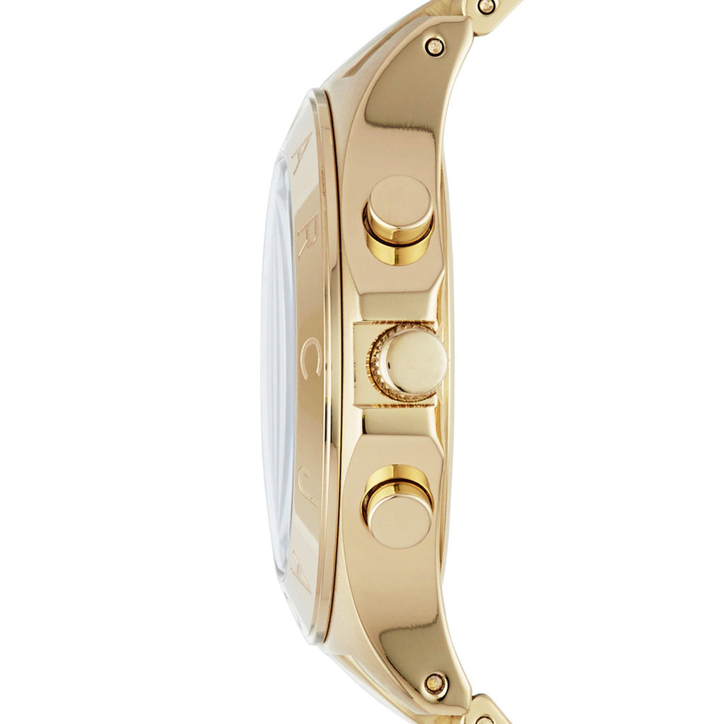 Marc Jacobs Blade Chronograph Black Dial Gold Steel Strap Watch for Women - MBM3309