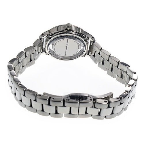 Marc Jacobs Tether Transparent Silver Dial Silver Steel Strap Watch for Women - MBM3416