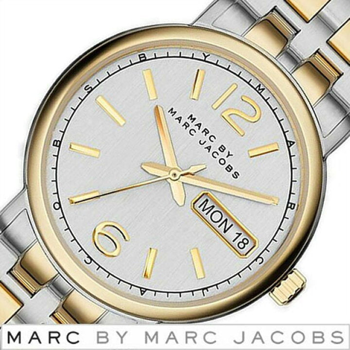 Marc Jacobs Fergus Silver Dial Two Tone Steel Strap Watch for Women - MBM8652