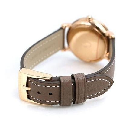 Marc Jacobs Roxy White Dial Light Brown Leather Strap Watch for Women - MJ1538