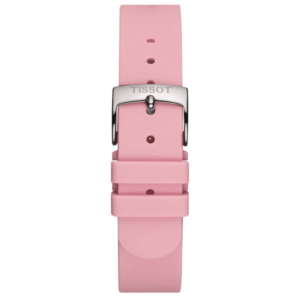 Tissot Heritage Memphis Lady White Dial Black Rubber Strap Watch For Women - T120.210.17.011.00