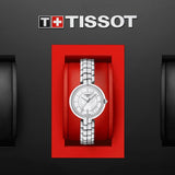 Tissot T Lady Flamingo Mother of Pearl White Dial Silver Steel Strap Watch For Women - T094.210.11.111.00