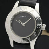 Marc Jacobs Blade Black Dial Black Leather Strap Watch for Women - MBM1211